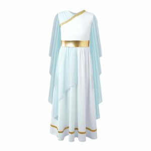 Robe antique blanche et bleue pour fille – Image 1