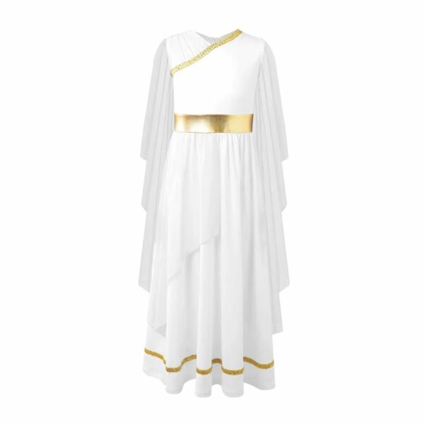 Robe romaine blanche pour fille