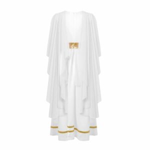 Robe romaine blanche pour fille – Image 2