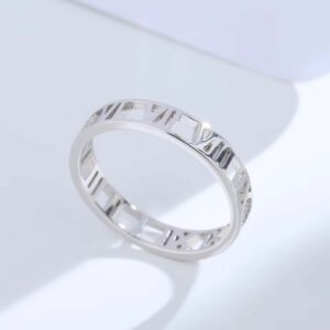 Bague romaine chiffres creusés – Image 1