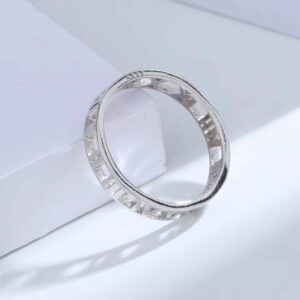 Bague romaine chiffres creusés – Image 2