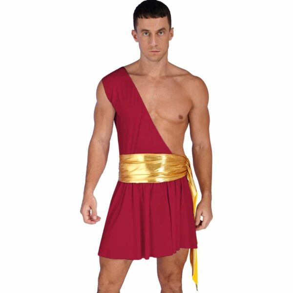 Tunique rouge courte de gladiateur