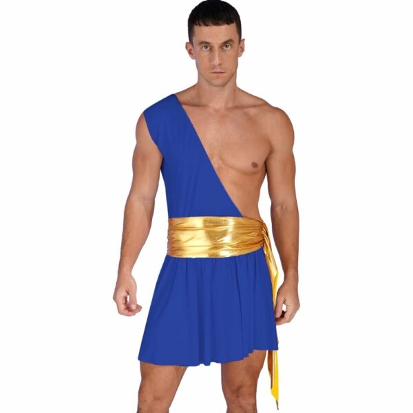 Tunique bleue courte de gladiateur
