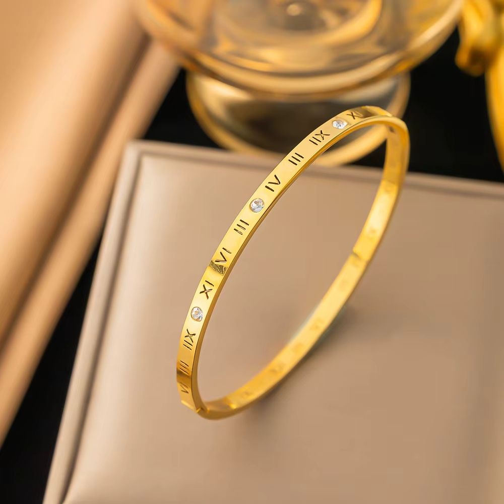 Bracelet romain jonc doré