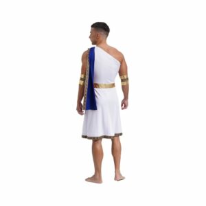 Tunique romaine une épaule bleue – Image 2