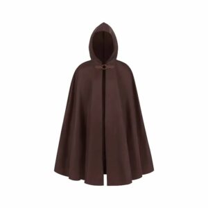 Cape romaine à capuche marron