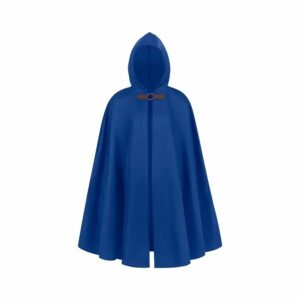 Cape romaine à capuche bleue