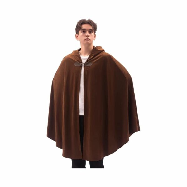 Cape romaine à capuche marron