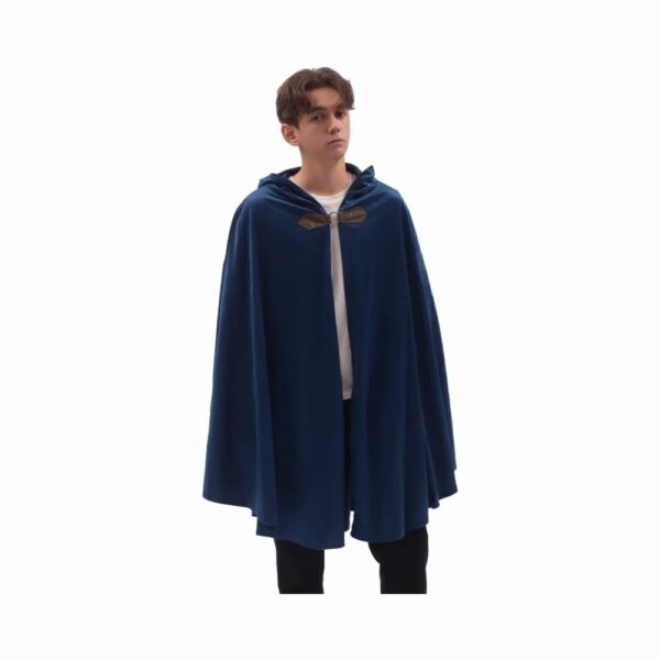 Cape romaine à capuche bleue