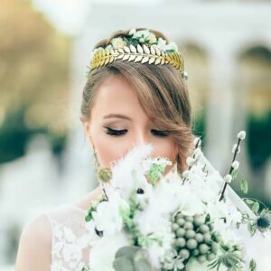 Diadème romain double rangée de feuilles – Image 2