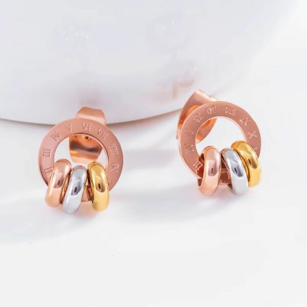 Boucles d’oreilles cercles romains tricolores