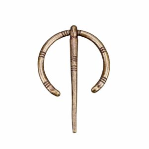 Fibule ronde en laiton vieilli style antique – Image 1