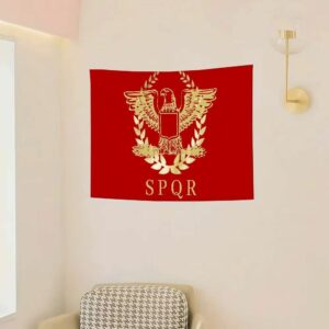 Bannière romaine SPQR avec aigle impérial
