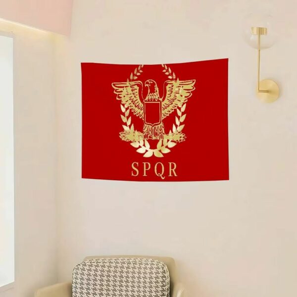 Bannière romaine SPQR avec aigle impérial