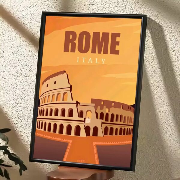 Tableau Rome antique au coucher