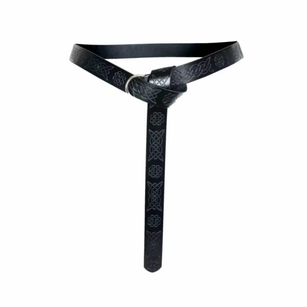 Ceinture romaine noire gravée