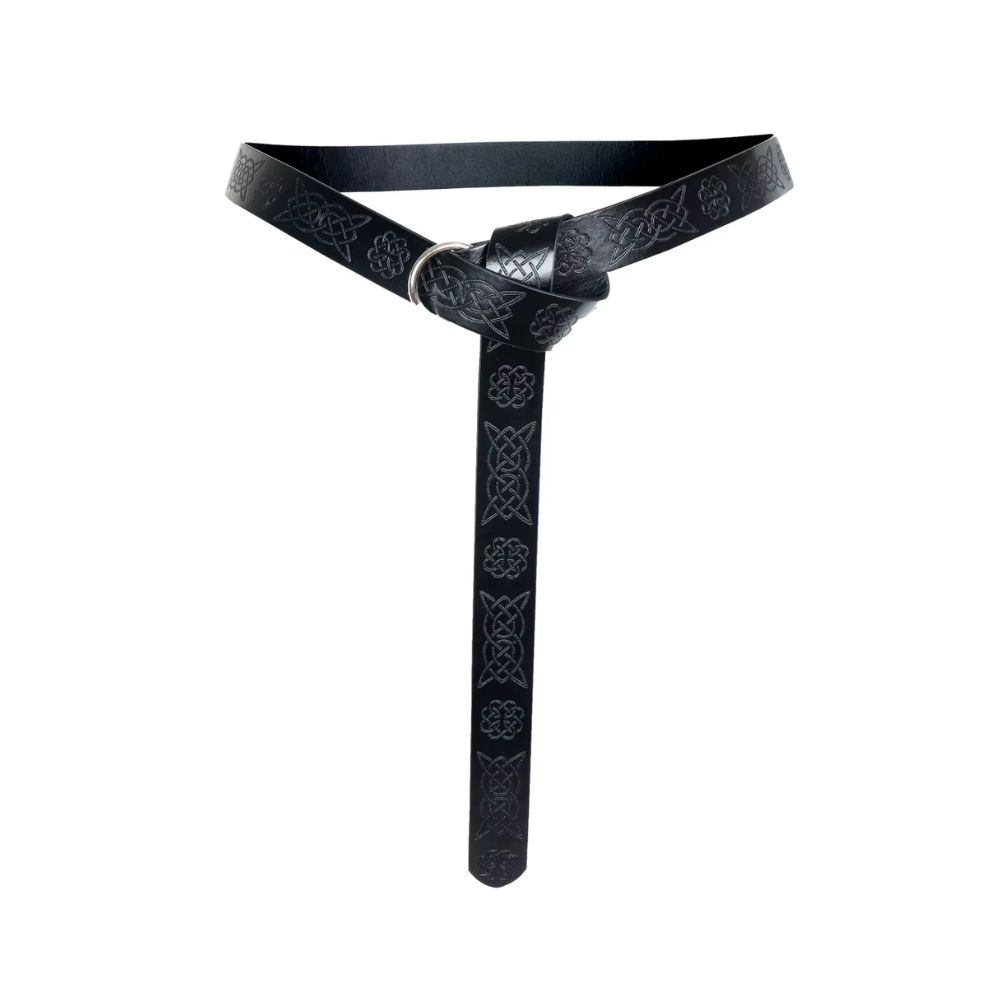 Ceinture romaine noire gravée – Image 1