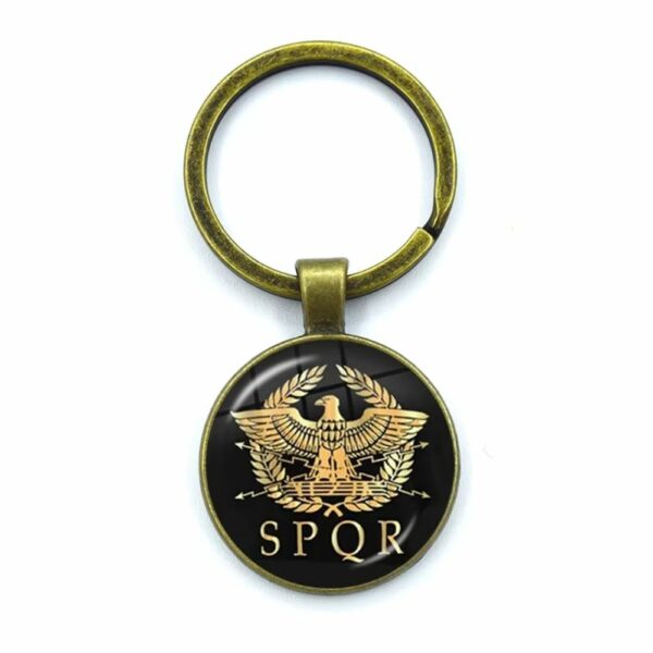 Porte-clés SPQR aigle doré
