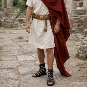 Sandales romaines antiques noires pour homme – Image 1