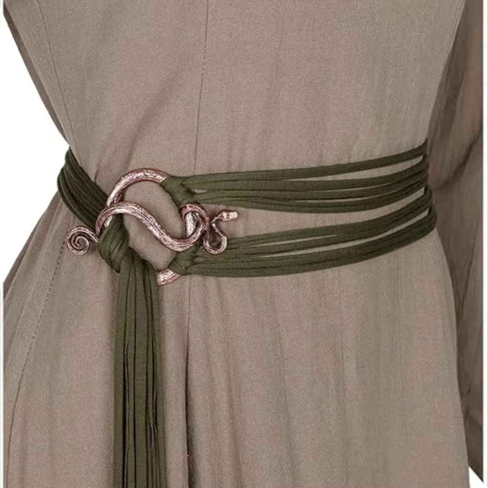 Ceinture romaine serpent vert olive – Image 2