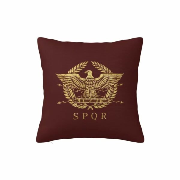 Taie d’oreiller SPQR rouge doré