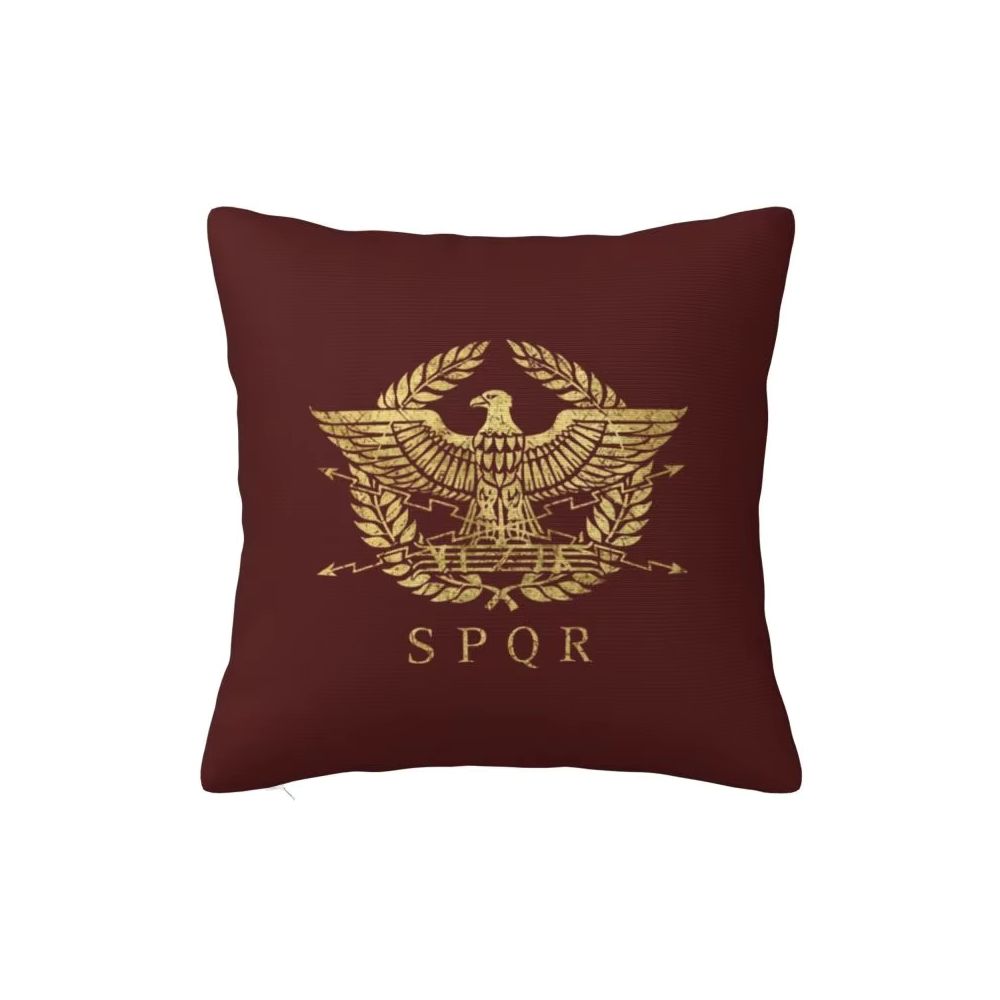 Taie d’oreiller SPQR rouge doré – Image 1