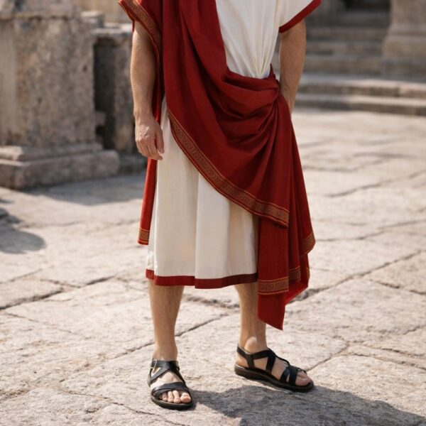 Sandales spartiates homme cuir noir