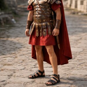 Sandales romaines noires pour homme ou femme – Image 3