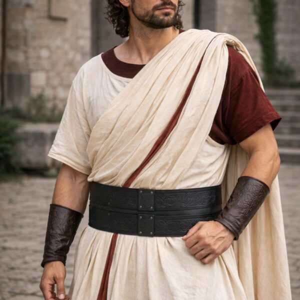 Ceinture romaine double noire