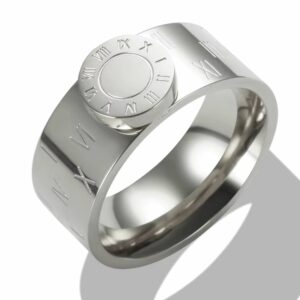 Bague cadran romain dorée – Image 3