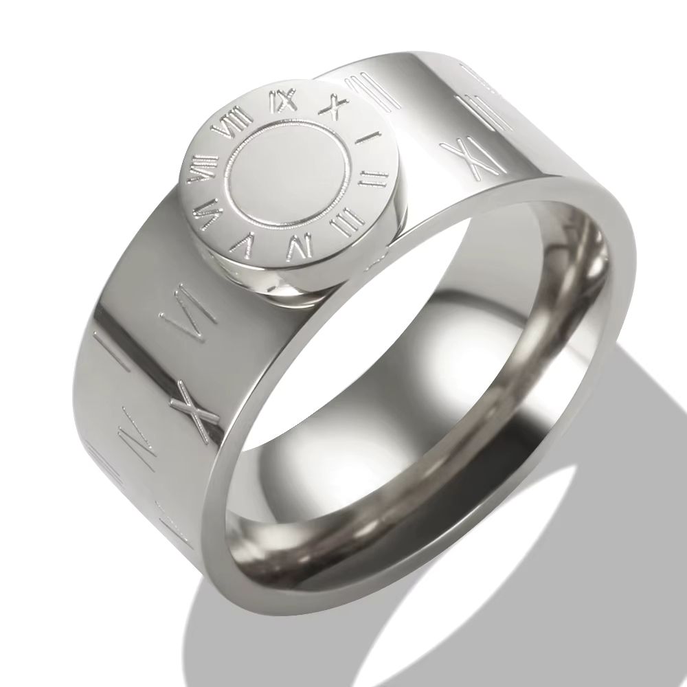 Bague cadran romain dorée – Image 3