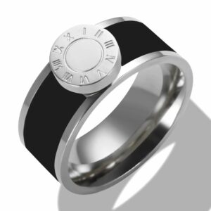 Bague romaine noire brillante – Image 3