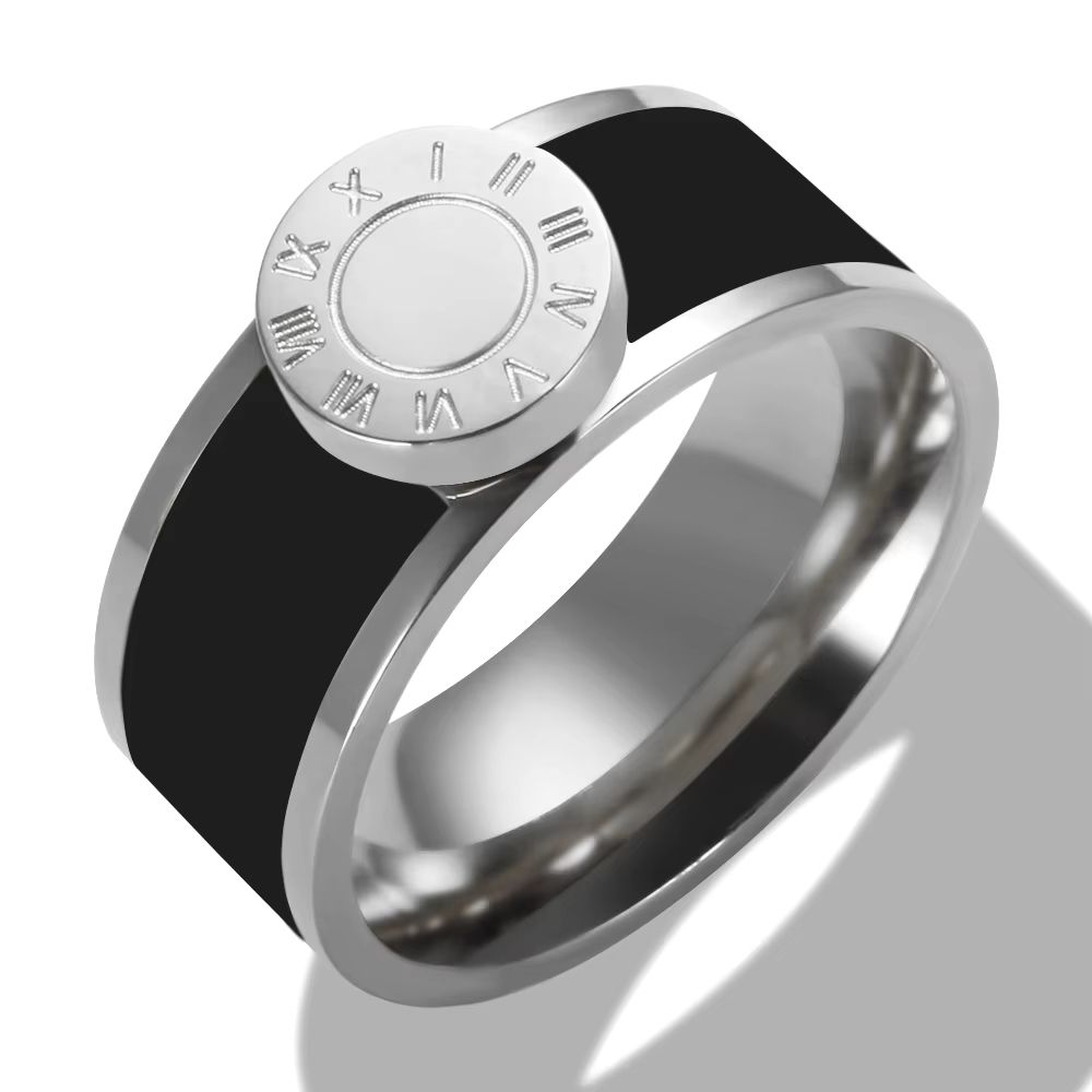 Bague romaine noire brillante – Image 3