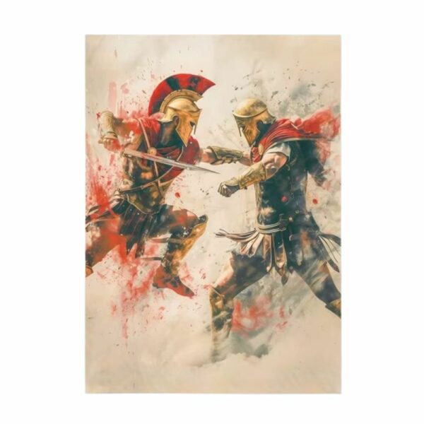 Tableau duel romain antique