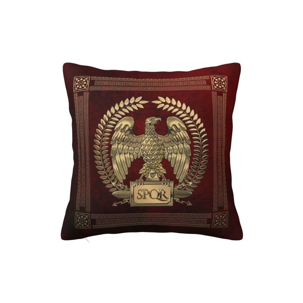 Taie d’oreiller bordeaux SPQR – Image 1