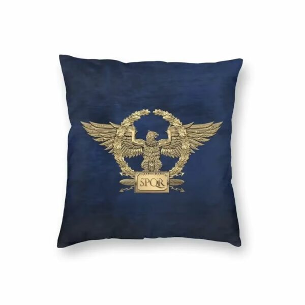 Taie d’oreiller bleu marine SPQR