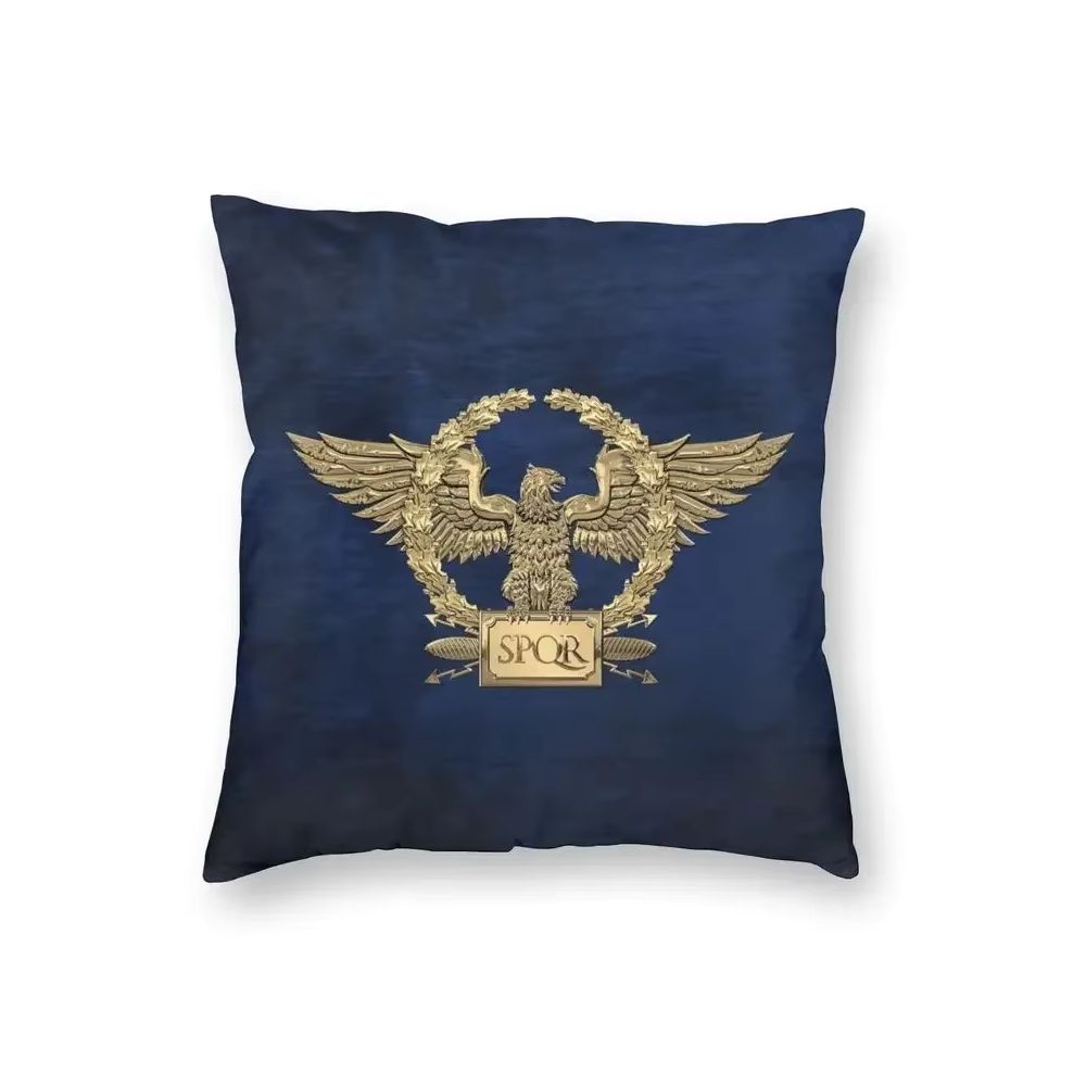 Taie d’oreiller bleu marine SPQR – Image 1