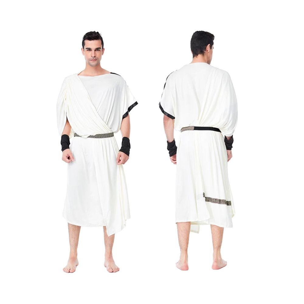 Toge romaine blanche pour homme avec ceinture – Image 1