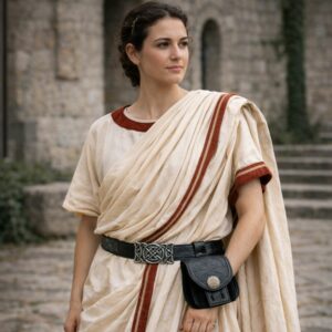 Ceinture Roma noire avec ou sans sacoche – Image 3