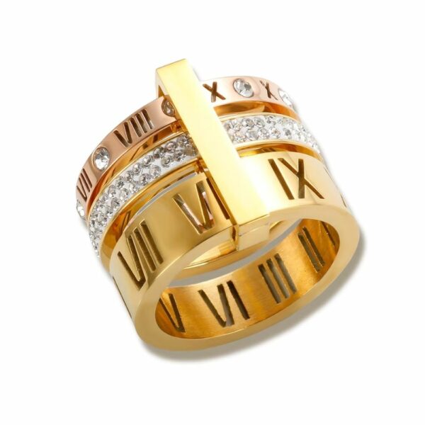 Bague romaine multi-anneaux