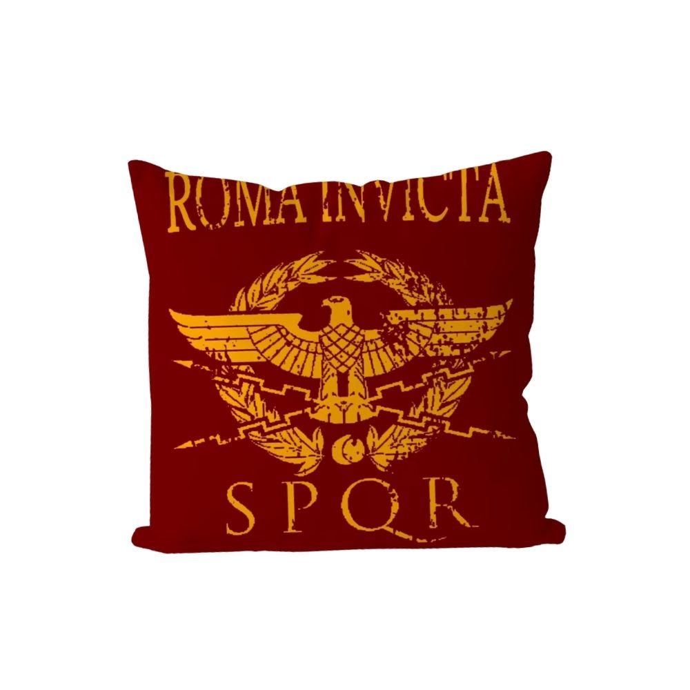 Taie d’oreiller Roma Invicta effet vintage – Image 1