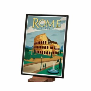 Tableau Rome et Colisée style vintage – Image 1