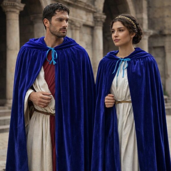 Cape romaine impériale bleue