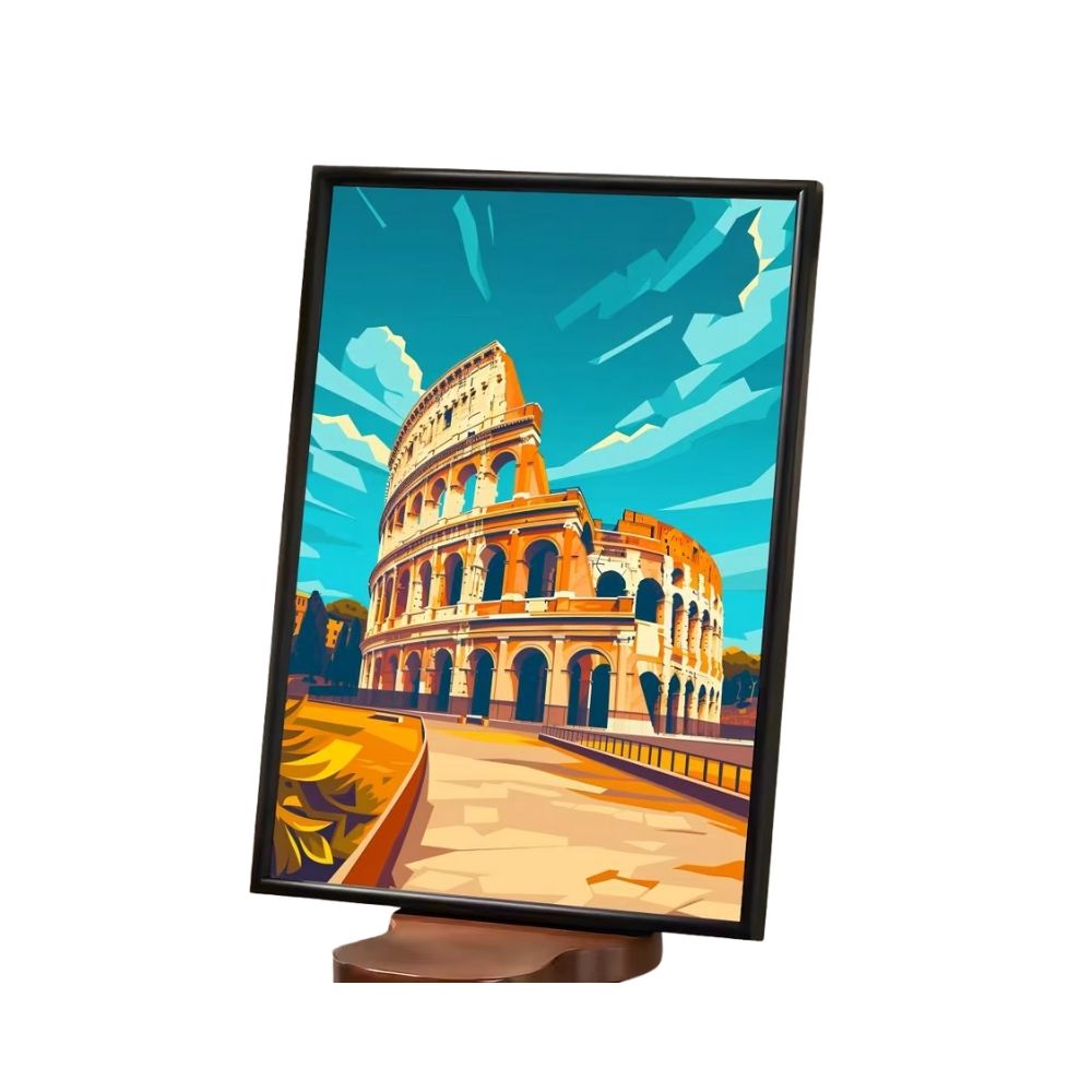 Tableau moderne du Colisée avec couleurs vives – Image 1