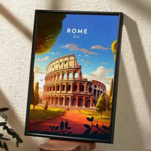 Affiche artistique du Colisée au crépuscule – Image 2