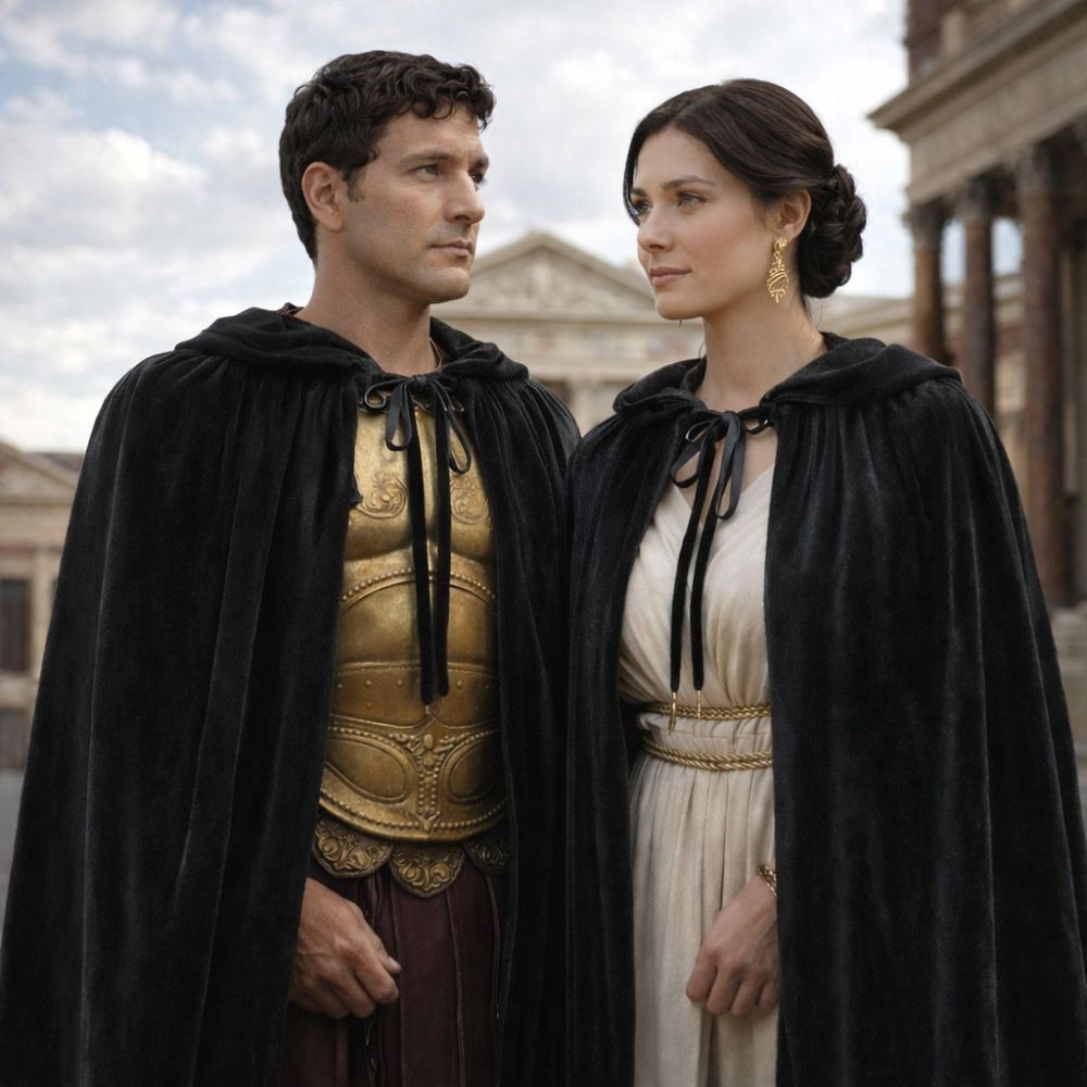 Cape romaine impériale noire – Image 2