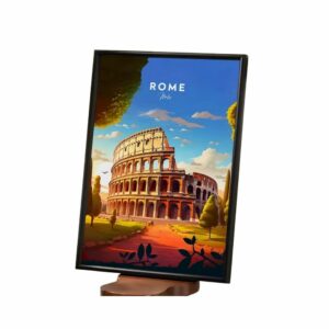 Affiche artistique du Colisée au crépuscule