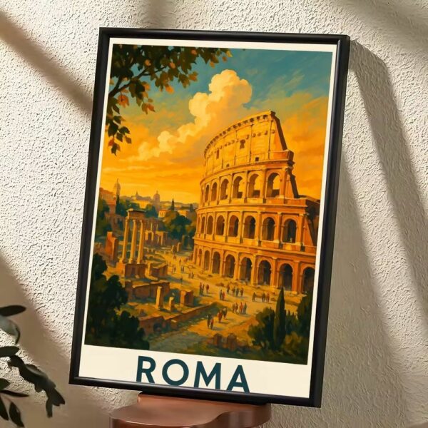 Tableau Roma coucher de soleil