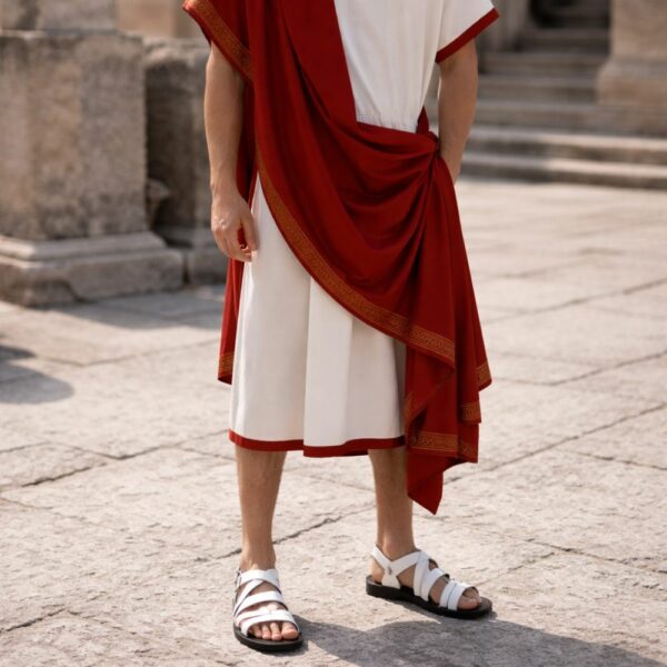 Sandales blanches antiques pour homme ou femme