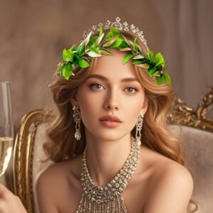 Couronne romaine verte feuillage pour femme ou homme – Image 1